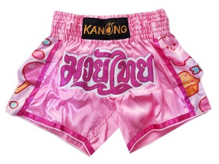 กางเกงมวยไทย Kanong ของฝากแบรนด์ไทย : KNS-501-สีชมพู กางเกงมวยไทย Kanong ของฝากแบรนด์ไทย : KNS-501-สีชมพู