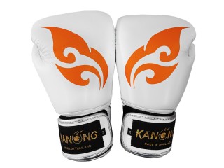 นวมมวยไทย ของฝากจากไทย แบรนด์คะนอง หนังไมโครไฟเบอร์ :Thai-Wing-ขาว