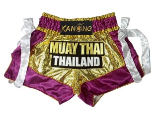 กางเกงมวยไทย Kanong ของฝากแบรนด์ไทย : KNS-152-ทอง-ม่วง กางเกงมวยไทย Kanong ของฝากแบรนด์ไทย : KNS-152-ทอง-ม่วง