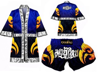 สั่งทำ ของที่ระลึกให้ต่างชาติ เสื้อคลุมและกางเกงมวยไทย (พร้อมปักชื่อ) : รุ่น 506