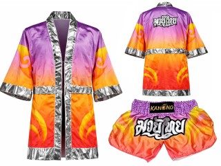 สั่งทำ ของที่ระลึกให้ต่างชาติ เสื้อคลุมและกางเกงมวยไทย (พร้อมปักชื่อ) : รุ่น 509