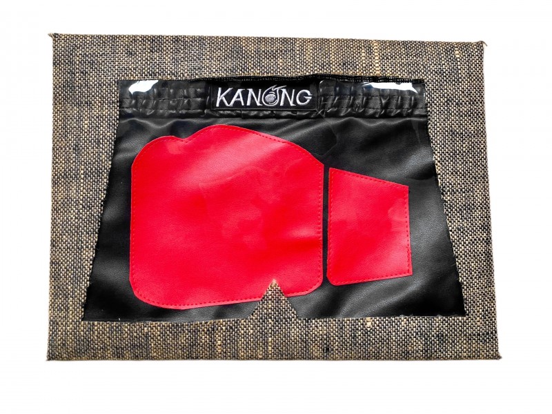 กระเป๋าคลัชนวมมวยไทย ของที่ระลึกแบบไทยๆ : สีดำ/แดง ไซส์ A4