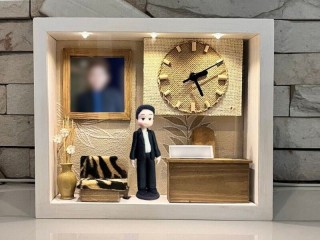 สั่งทำ นาฬิกาไม้ ของขวัญให้คนญี่ปุ่น ของขวัญที่คนญี่ปุ่นอยากได้ ของฝากให้คนญี่ปุ่นผู้ใหญ่ ใส่รูปและข้อความได้ : JP010